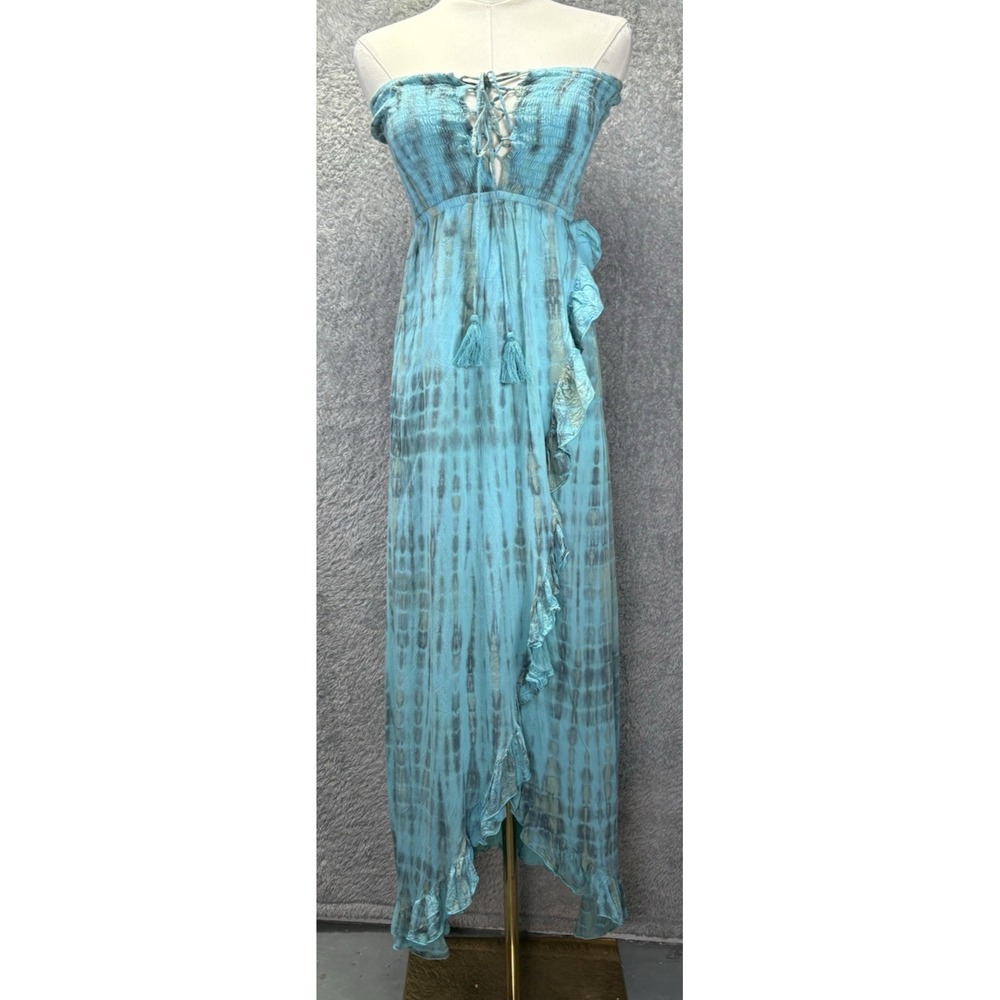 TIARE Hawaii Womens One Size Tie Dye Strapless Maxi Dress Cover Up Beach Boho